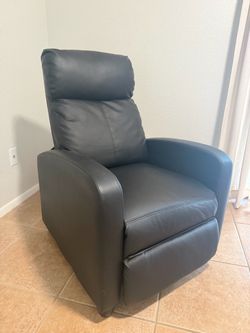 Black Leather Recliner Chair