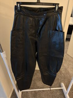 Black Leather Jeans Size 8 In Women’s