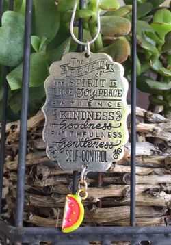 Fruit of the Spirit Necklace Galatians 5:22 on back