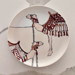 Vintage Georges Briard Camel Plates – Set of 3 – Mid-Century Modern Fine China