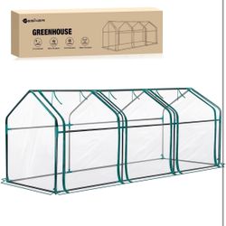 Yesker Mini Greenhouse 106"x36"x36" Portable Small Green House for Indoor Outdoor Greenhouses with PVC Cover Compact Greenhouse Kit for Winte=Q2-198