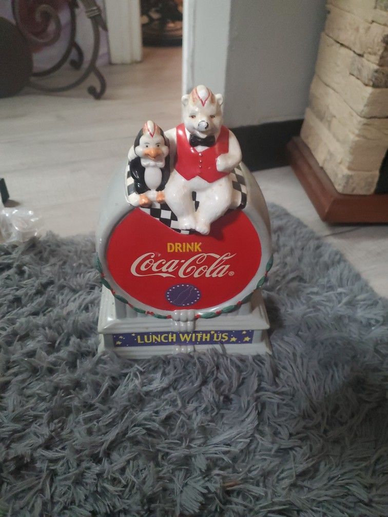 Coca Cola " Lunch With Us" Cookie Jar