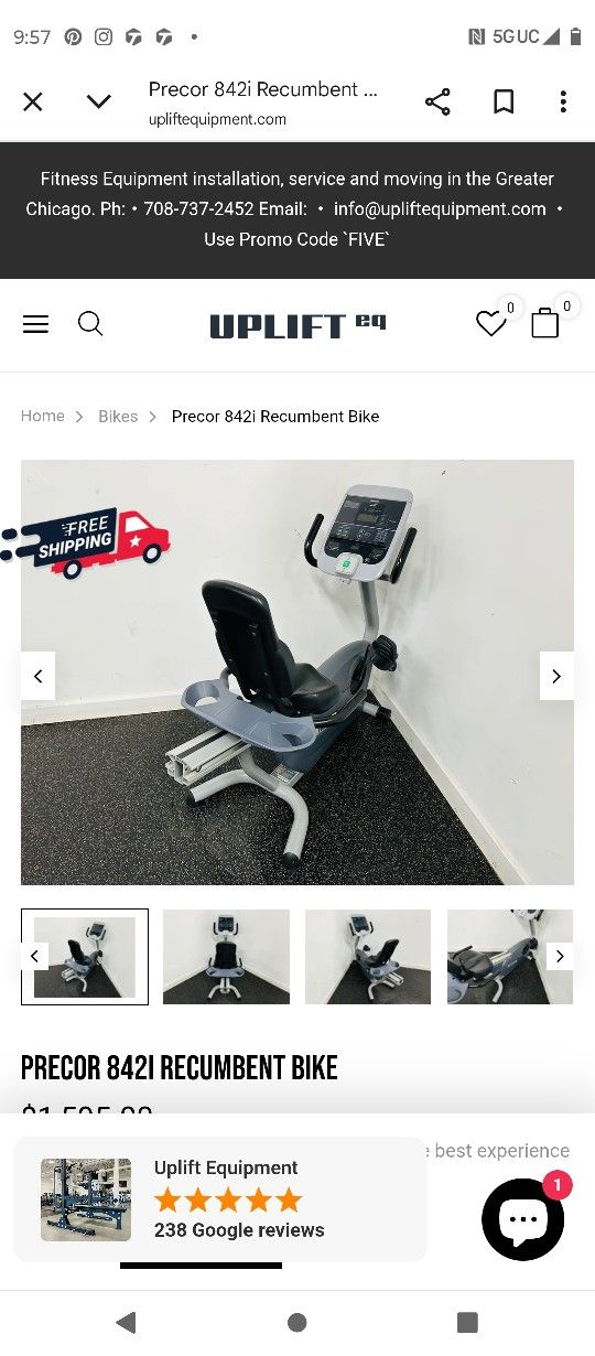 Precor Recumbent Bike