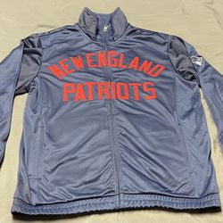 Men’s New England Patriots NFL Zip-Up  Polyester Jacket - Size Large
