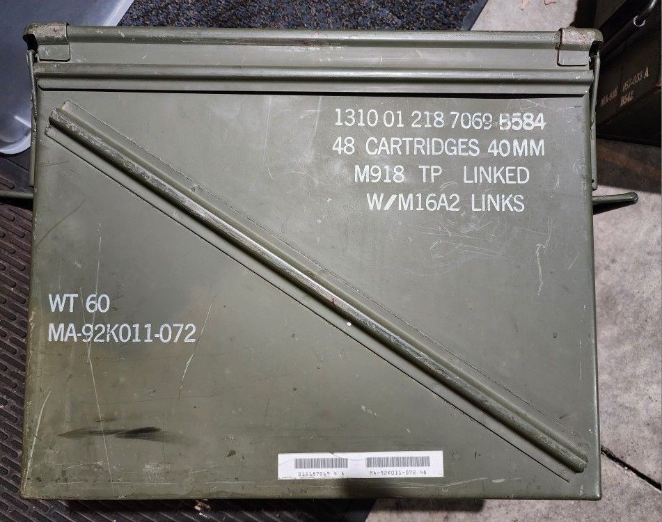 Military Ammo Can 40 mm. 48 Round Capacity