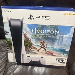 PlayStation 5 Blu-Ray Edition Console Horizon Forbidden West Bundle - White