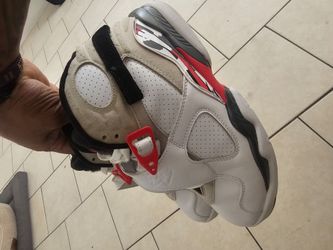 Air Jordan 8 White Black Red Sneakers