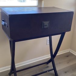 Antique Trunk Desk for Home Office with Storage 