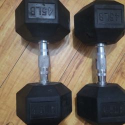 45 Lbs Dumbbells 