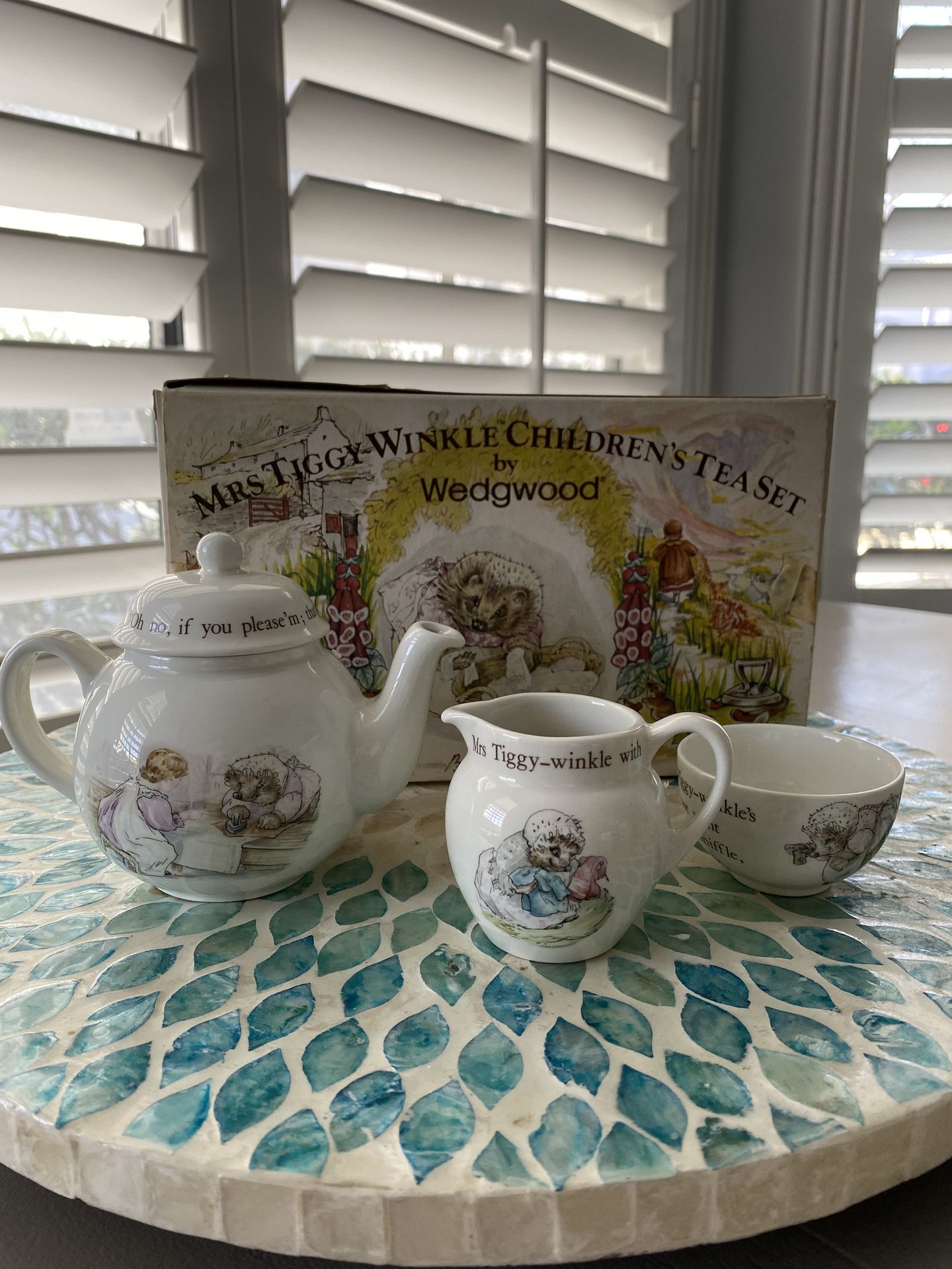 Vintage Wedgwood Peter Rabbit and Miss Tiggy Winkle Children’s Tea Set