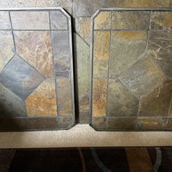 Black Slate Coffee & 2 Matching End Tables