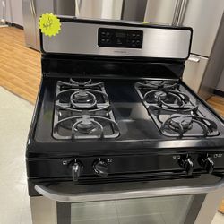Frigidaire Stainless Steel Black Stove 