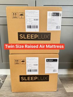 SleepLux Twin Air Mattress Supersoft Snugable Top Extra Durable Tough Guard with Built-in Pillow Raised 15" Airbed with Built in Pump + USB Charger Tw