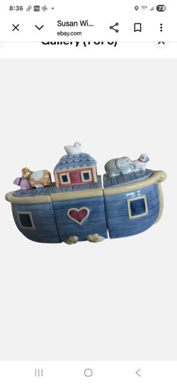 Noah's Ark 3 Piece Cookie Jar Set
