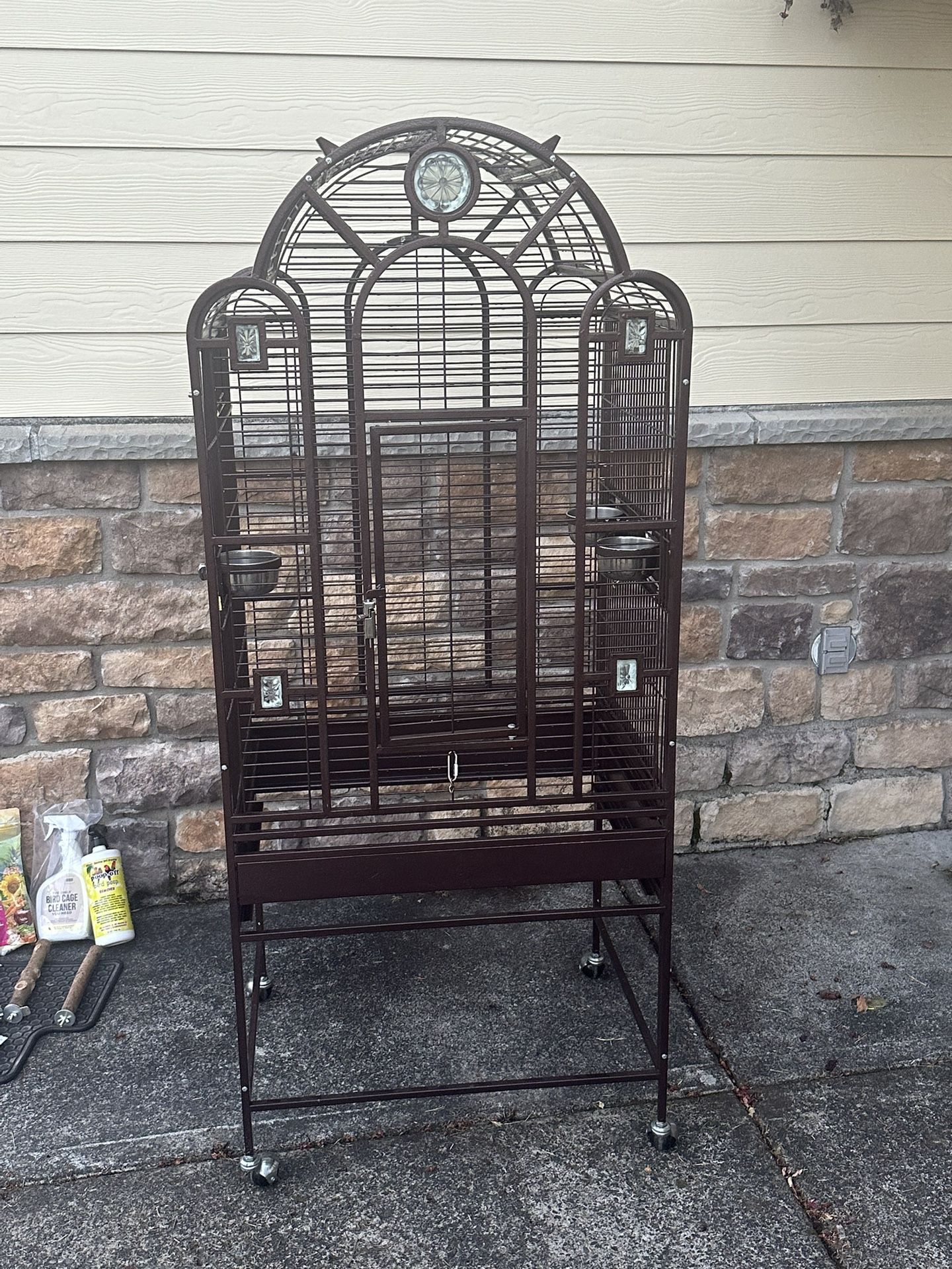 Complete Large Bird Cage Setup with Accessories & Supplies! $300 OBO