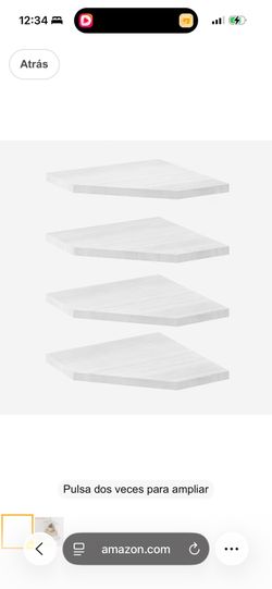 Whonline 4 corner rustic wall shelves, space-saving floating storage and display shelves for home decoration in kitchen, bathroom, bedroom or living r