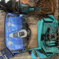 Country/Western Style Purses & Rhinestone Studded Belts