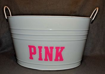 Victoria's Secret PINK Store Display Prop Tin Bin Container