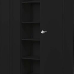Steel Storage Cabinet with Doors and Shelves-Perfect for Garage and Basement Organization,