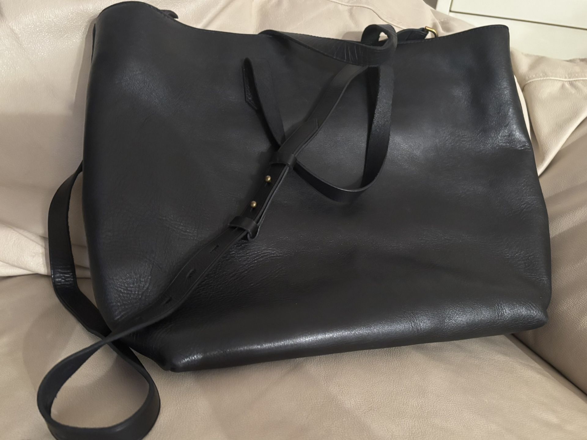 Madewell crossbody tote bag purse black euc