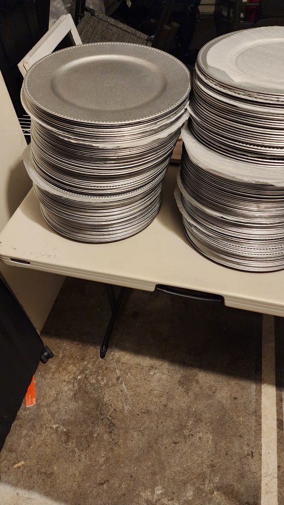 silver charger plates