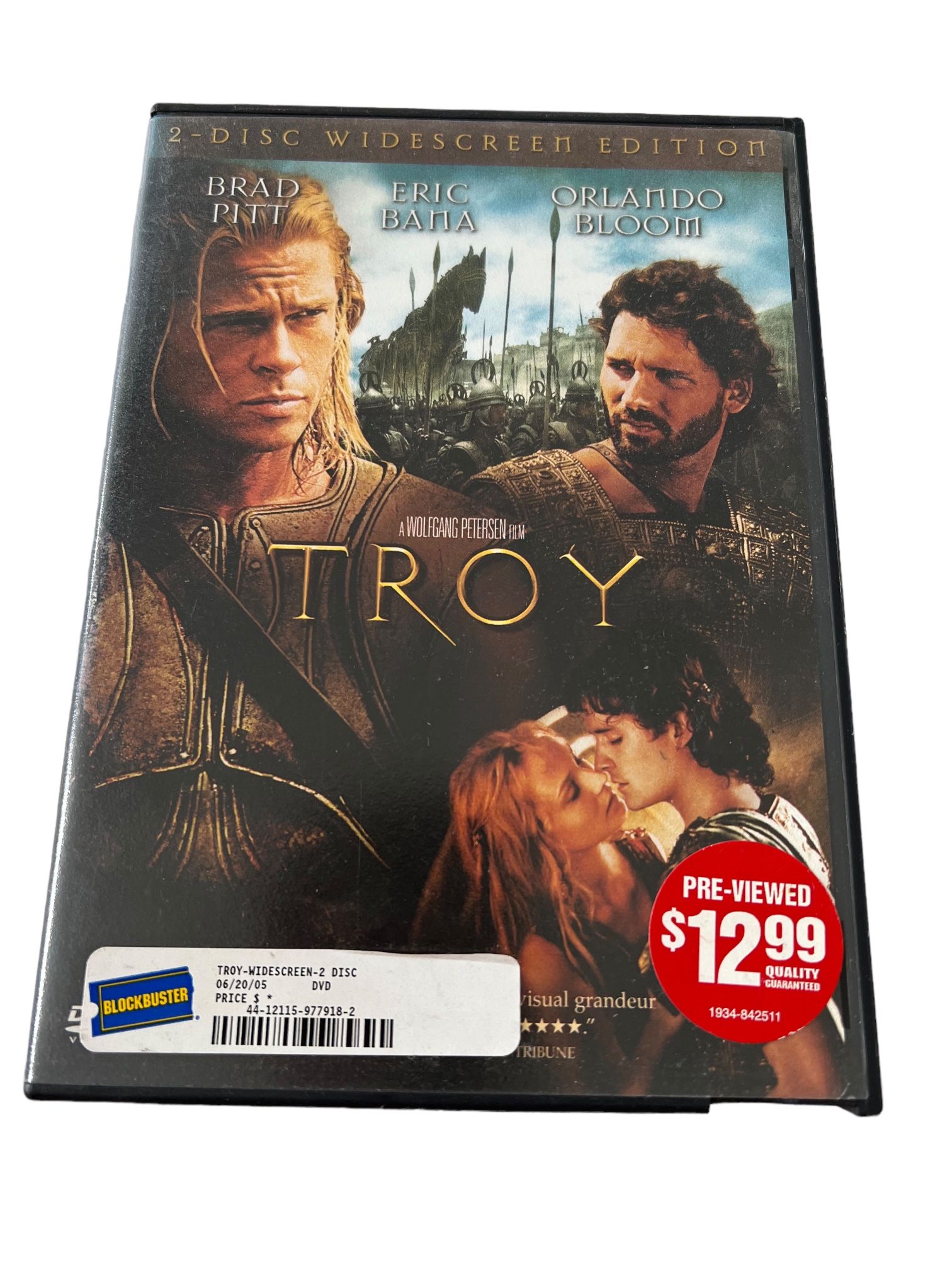 Troy (DVD, 2005, 2-Disc Set, Full Frame) Brad Pitt Own a piece of cinematic history with this thrilling action and adventure film, "Troy" starring Br