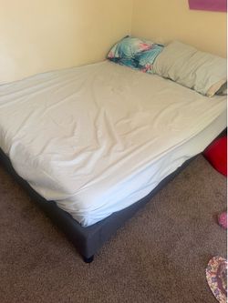 Queen Bed Frame and Memory foam mattress