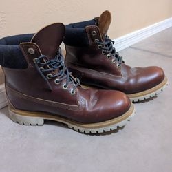 Men's Timberland Boots Brown Leather 