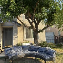 Round Patio Furniture Set Outdoor U Shaped Sectional Set Brand New Circle Round Patio Set