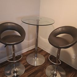 Bar Stools And Table Set Up