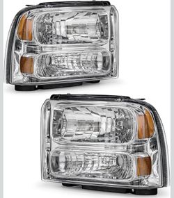 NEW Ford F250 F350 F450 F550 Headlights 2005, 2006, 2007