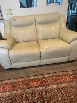 Couch & leather Loveseat