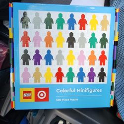 Lego Colorful Minifigures 500 pc Jigsaw Puzzle- NEW and Factory Sealed