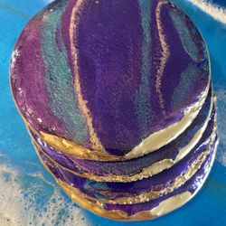 Mothers Day Special Purple Teal Coasters 4