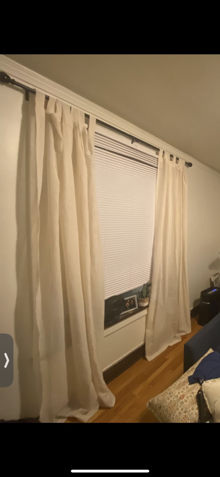 96” Linen blend curtains