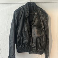 Vintage black leather jacket