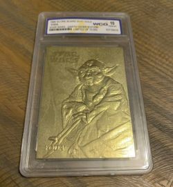1996 Star Wars Darth Vader Edition Yoda Limited Edition Card 23kt Gold WCG 10 graded