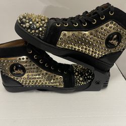 Christian Louboutin Galucalf Velvet Sequin Embellished Mad Flat Sneakers 10.5 OBO