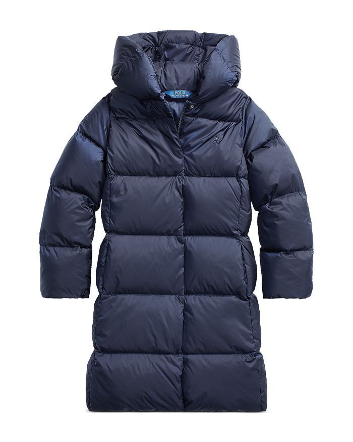NWT POLO RALPH LAUREN Girl Quilted Hooded Down Puffer Jacket Coat S (7)