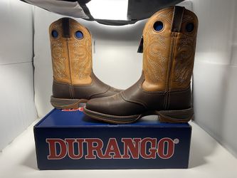 Durango Men's Rebel Saddle Up Square Toe Western Boot Size 12 Brown/Tan DB4442