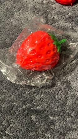 Unopened strawberry squishy