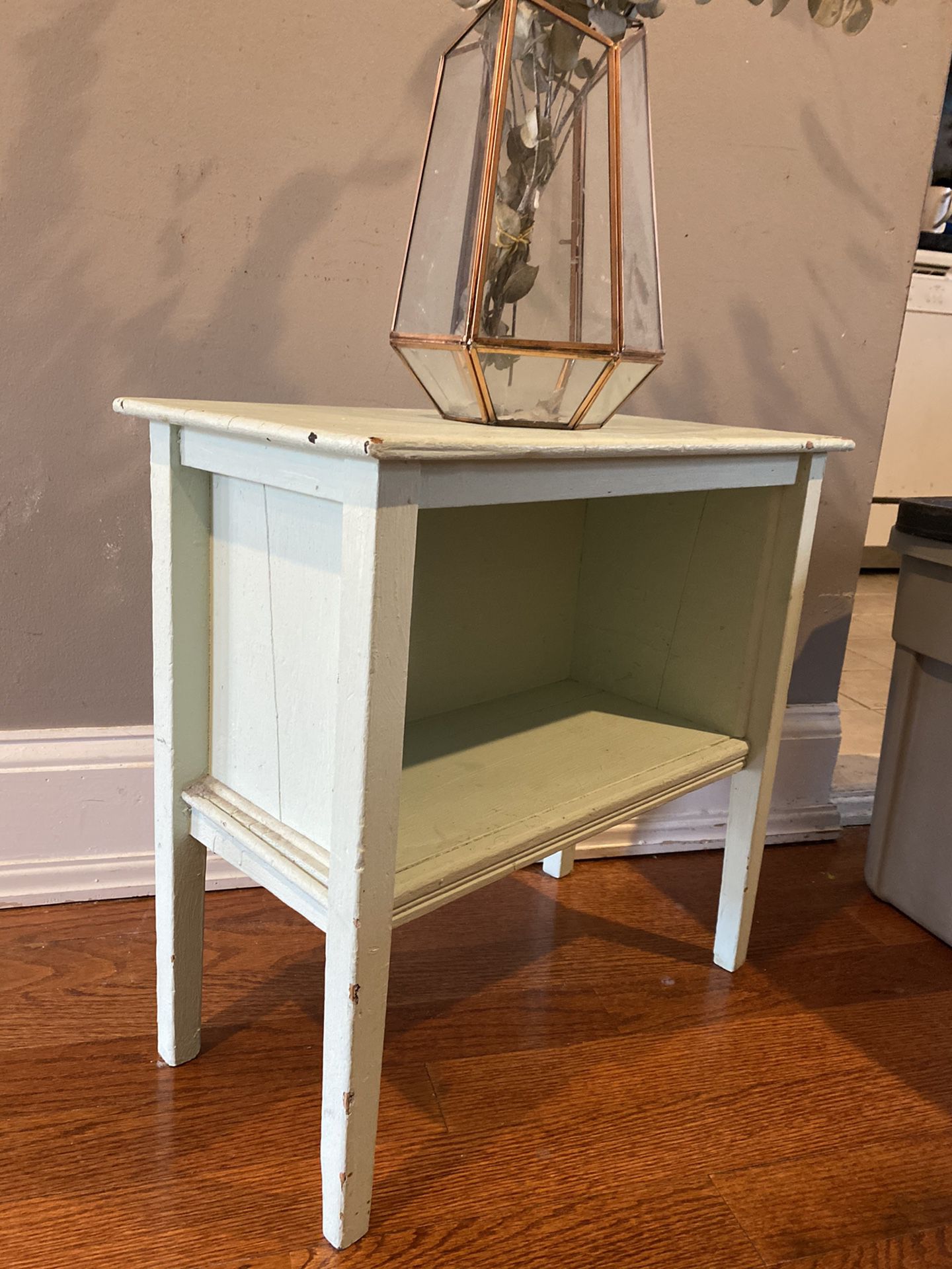 Mint Green Wooden End Table/Nightstand