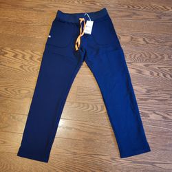 NWT Nepal Slim Scrub Pants Straight Leg Navy XS Petite Tons of Pockets