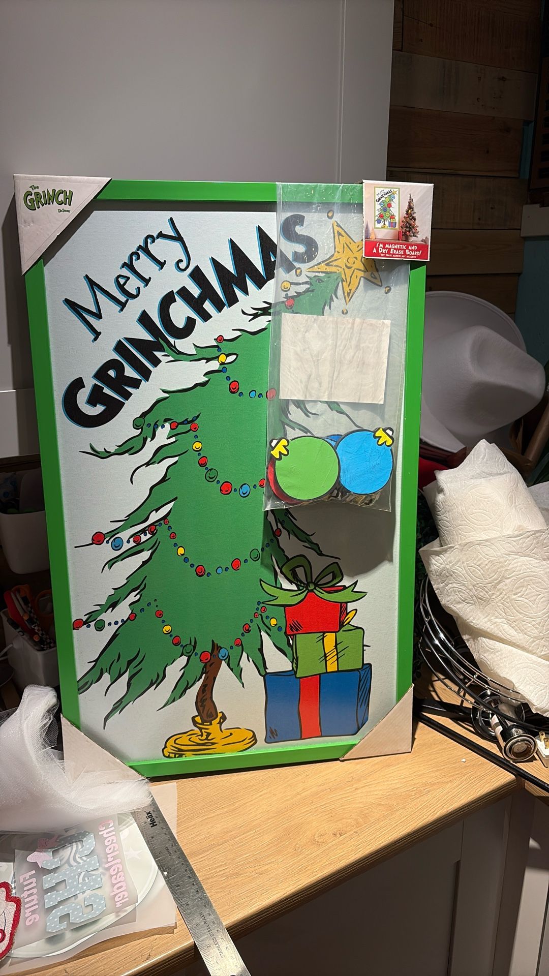 Merry Grinchmas Magnetic Board