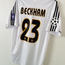 Real Madrid 2003/2004 Home Jersey David Beckham Large Men’s (All Sizes Available )