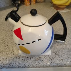 Vintage Copco Sam Lebowitz Memphis Style Whistling Tea Kettle