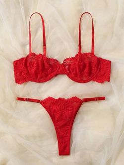 Floral Lace Underwire Lingerie 