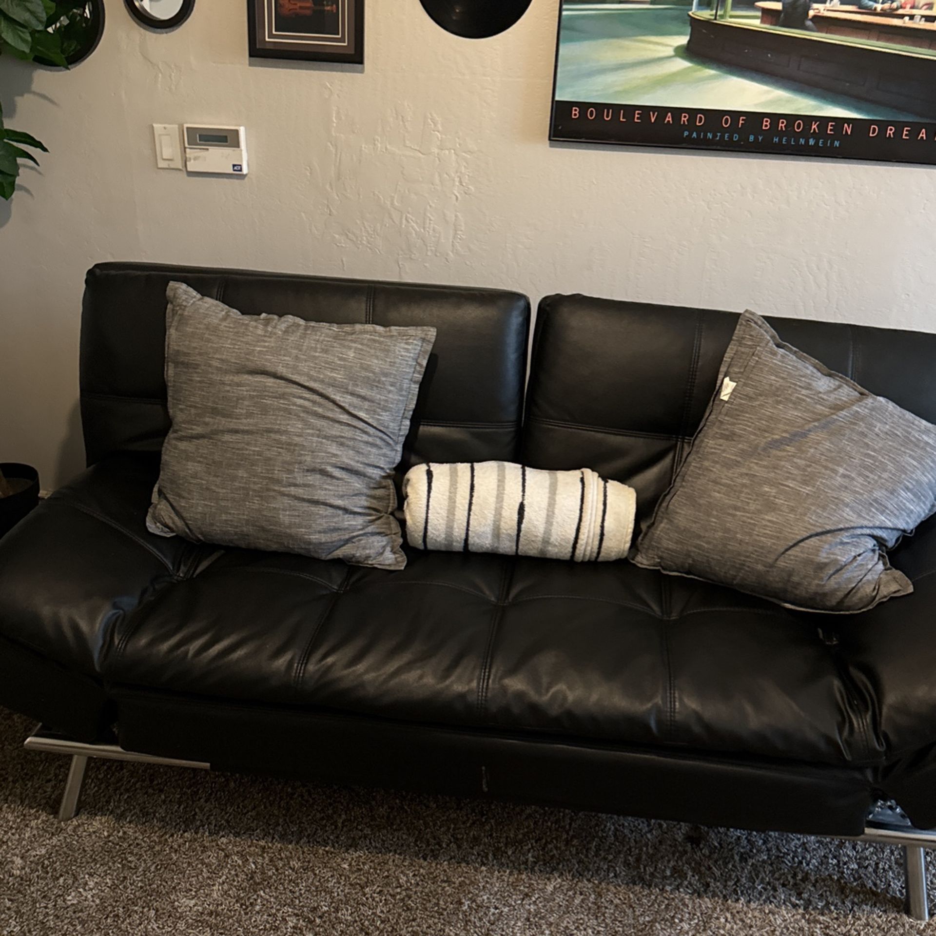 Leather Futon Couch