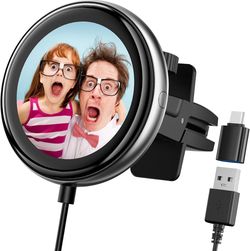 brand new Wireless Carplay Adapter for Wired CarPlay Cars with USB Port，No Latency from iOS 10+ with Multi Functional Screen Controlled by APP, Car Ph