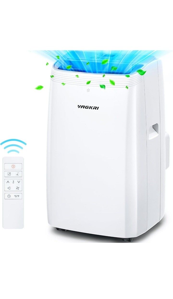 VAGKRI Portable Air Conditioners 12000 BTU ASHRAE (8150 BTU DOE/SACC),3-in-1 AC Unit with Fan & Dehumidifier Cools up to 450 sq.ft,Smart/Sleep Mode,3